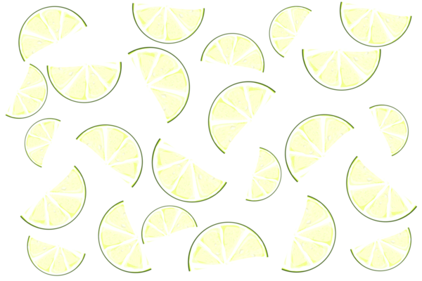 arkaplansız yarım limon dilimleri koleksiyonu