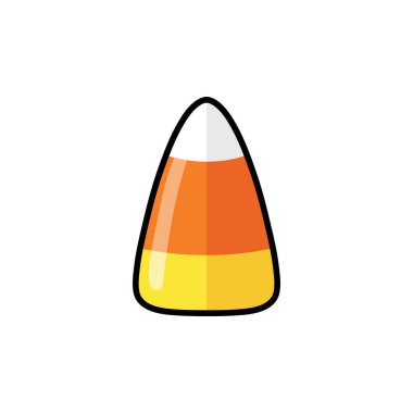 Klasik Cadılar Bayramı şekerleme mısırı üç renkli basit bir vektör sanat çizimi