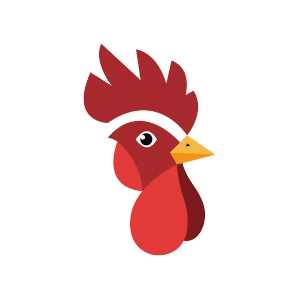 Vector art of abstract rooster head on white background