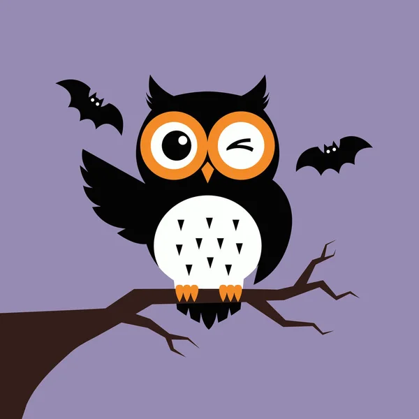 Cadılar Bayramı 'nı, uçan yarasaların eşlik ettiği çıplak bir dala tüneyen sevimli, göz kırpan bir baykuşun yer aldığı bu büyüleyici resimle kutlayın. Bayram tasarımlarına şenlikli ve ürkütücü bir dokunuş eklemek için mükemmel..