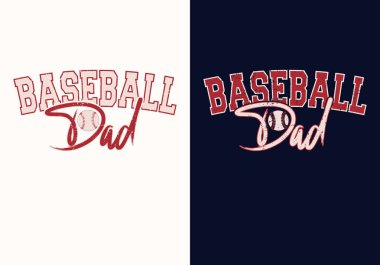 Beyzbol babası grafiği spor kıyafetleri ve eşyalar için mükemmeldir. Grafik tasarımı.