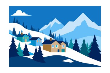 Alp-kayak-tatil köyü-derin karla kaplı