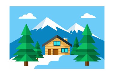 Kış-kayak-çocuklarla-kayak-ve-kırmızı-kablo