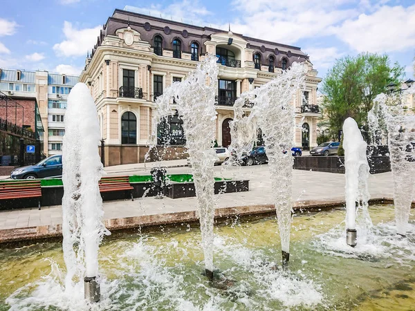 Saratov Rosja Maja 2018 Fontanna Centrum Miasta — Zdjęcie stockowe