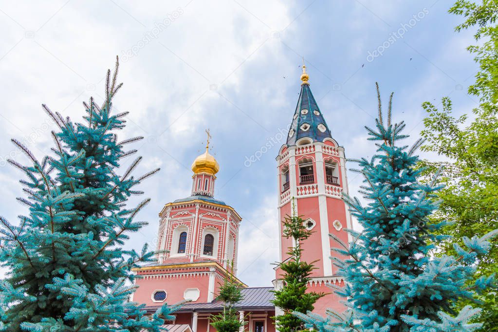 Holy Trinity Cathedral. Russia, Saratov city. Monument of architecture of the 18th century.