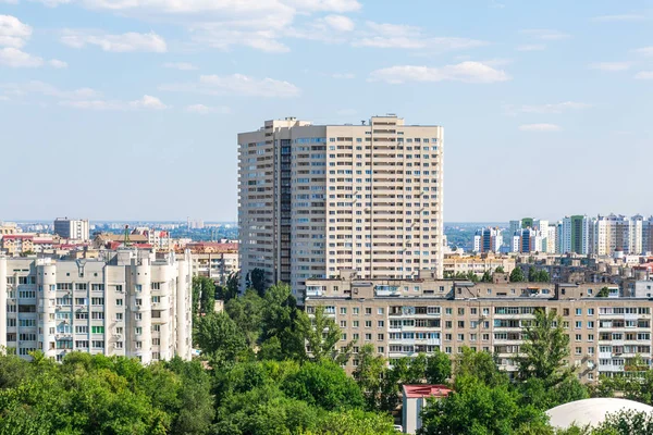 Городской Пейзаж Высоты Этажей Современная Архитектура Многоэтажные Жилые Дома Город — стоковое фото