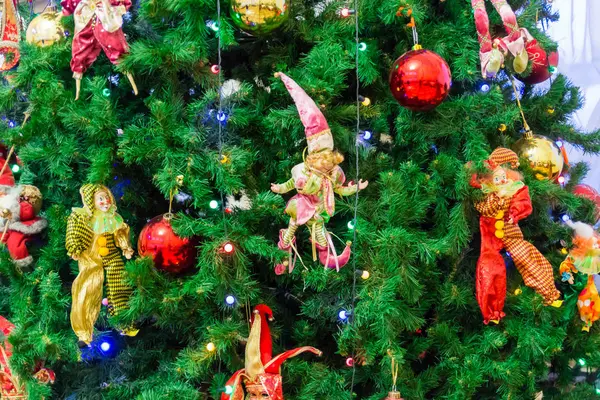 Árvore Natal Decorada Ano Novo Natal — Fotografia de Stock