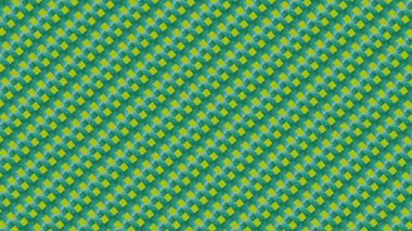 Yeşil ve sarı karelerin iç içe dizayn edilmiş, görsel desenli ve ekoseli bir efekt yaratan canlı ve modern bir geometrik desen..