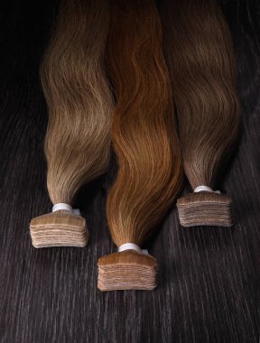 Renkli saç. Saç için saç uzatma.
