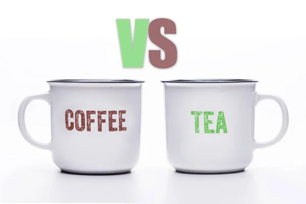 Klassischer Weißer Tee Und Kaffeebecher Eine Tasse Mit Schwarzem Rand — Stockfoto