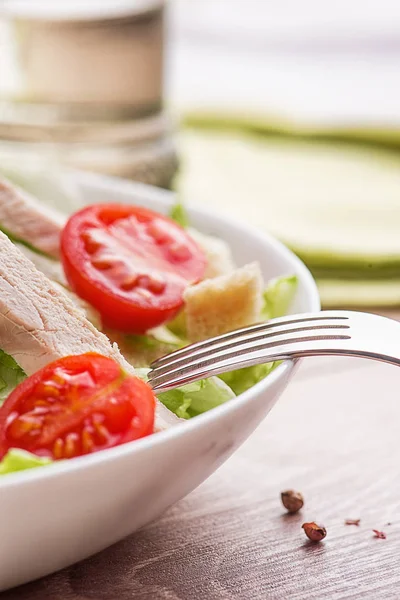 Salat Essen Abendessen Tomate Mahlzeit Gesund Frisch Gemüse Mittagessen Teller — Stockfoto