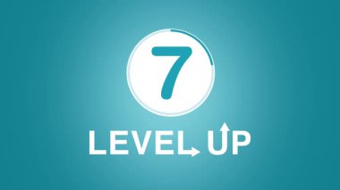 Numara sayacıyla aynı seviyeye getir. Metni daire sayacı animasyonuyla aynı seviyeye getir. Neon seviyesi yükseltme işareti ve üst seviye