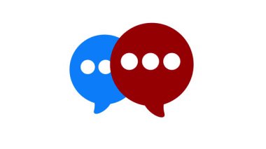 Konuşma balonu animasyonu. Mesaj kutusu simgesi canlandırması. Canlandırılmış konuşma balonu sohbet işareti