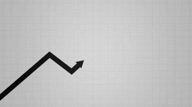 Büyüyen ok stokları grafiği olan nakit para. Finansal başarı kavramı. Para kavramları büyütür. Nakit al, ok ve dolar hisse senetleri grafiği. İş grafiği okunu canlandırma