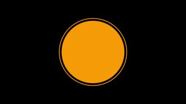 Fütürist dijital çember şekilli arka plan animasyonu. Baş ekran HUD teknoloji arayüzü ve fütüristik çember şekil kavramına sahip daire döndürmesi