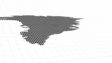 Grönland harita animasyonu, Parlayan Neon Grönland haritası animasyon geçmişi. Kırsal alan çizgisi animasyonu. Coğrafya için dijital ülke ana hatları simgesi