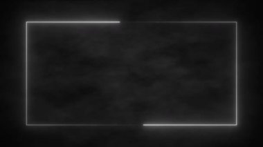 Rectangle light blaze with smoke texture pattern, abstract effect background. Blazing rectangular frame with fiery edges and dark center