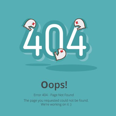Hata 404 sayfa düzeni vektör tasarımı. Web sitesi 404 sayfa yaratıcı kavramı. İstediğiniz sayfa bulunamadı. Oops 404 hata sayfası.
