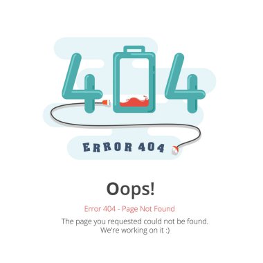 Hata 404 sayfa düzeni vektör tasarımı. Web sitesi 404 sayfa yaratıcı kavramı. İstediğiniz sayfa bulunamadı. Oops 404 hata sayfası.