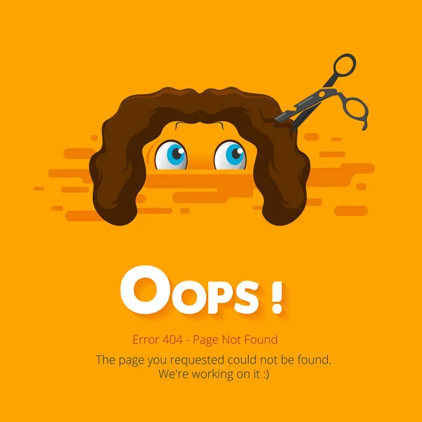 404 Error Computadora Página Perdido Oops Colapso Concepto Muerto Diseño — Vector de stock