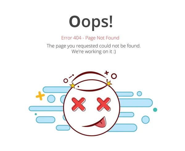 Fehler 404 Seitenlayout Vektor Design Website 404 Seiten Kreatives Konzept — Stockvektor