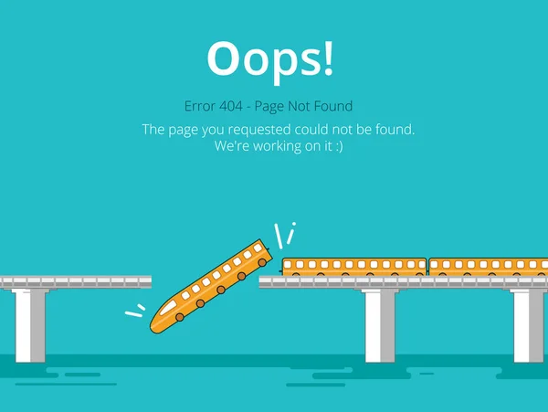 Fehler 404 Seitenlayout Vektor Design Website 404 Seiten Kreatives Konzept — Stockvektor
