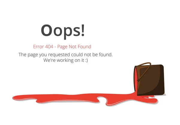 Galat Desain Vektor Tata Letak Halaman 404 Website 404 Konsep - Stok Vektor
