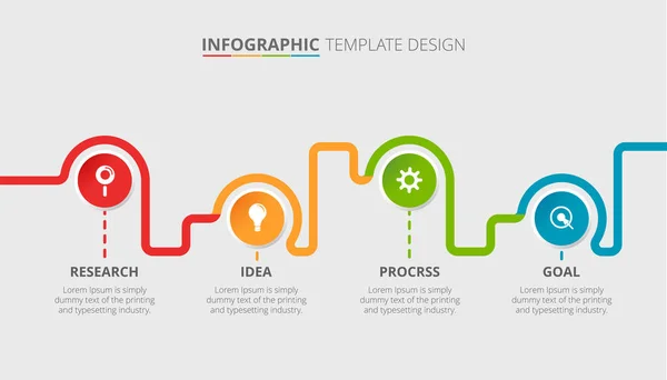 Progettazione Modelli Infografici Processo Con Passaggi Illustrazione Vettoriale Illustrazioni Stock Royalty Free