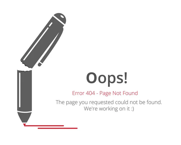 Errore 404 Progettazione Vettoriale Del Layout Pagina Sito Web 404 Illustrazioni Stock Royalty Free