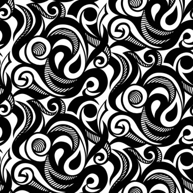 Vektör Dikişsiz çiçek tek renkli soyut desen