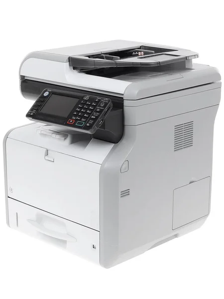 Modern digital printer isolated on white background