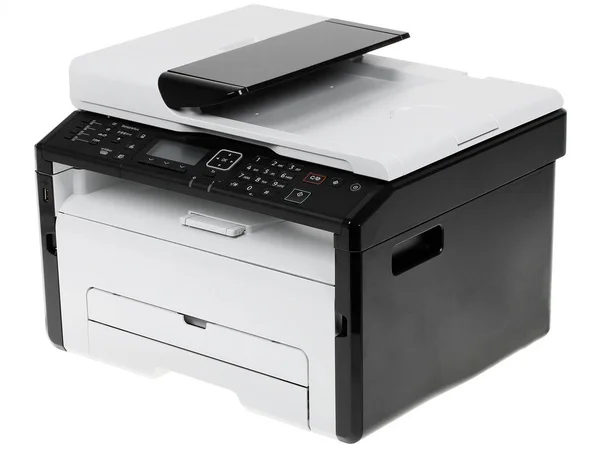 Modern digital printer isolated on white background