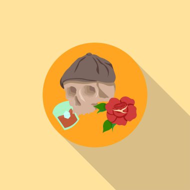 Kurukafa simgesi vektör illüstrasyonu