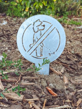 Halka açık bir bitki yatağında komik bir 