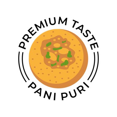 Pani puri logo vektör çizim şablonu