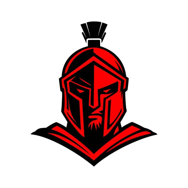 Spartalı miğfer logo vektör çizim şablonu. Kalkan elde basit bir savaşçı simgesi. Siyah beyaz çiziyor.