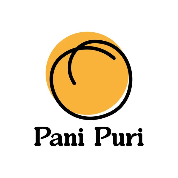Pani puri logo vektör çizim şablonu