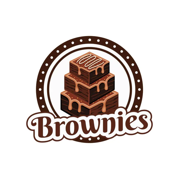 Brownie logo vektör resimleme şablonu daire içinde