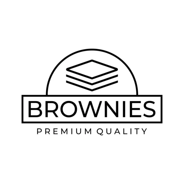 Brownie logo vektör resimleme şablonu daire içinde