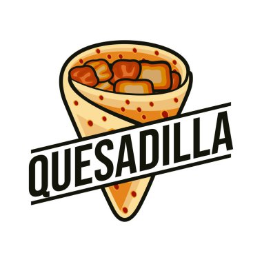 Quesadilla logo vector illustration template. Simple icon