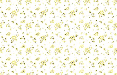 Kusursuz çiçek deseni. Karalama şeklinde taşıyıcı çiçek ve yapraklar.. 