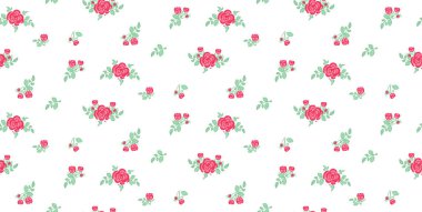 Vektörde Kusursuz Çiçek Deseni
