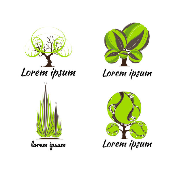 Tree Logo abstract design vector.eco concept..Natural product logo design vector template