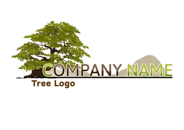 树标识抽象设计向量生态概念自然产品标识设计向量模板 — 图库矢量图片