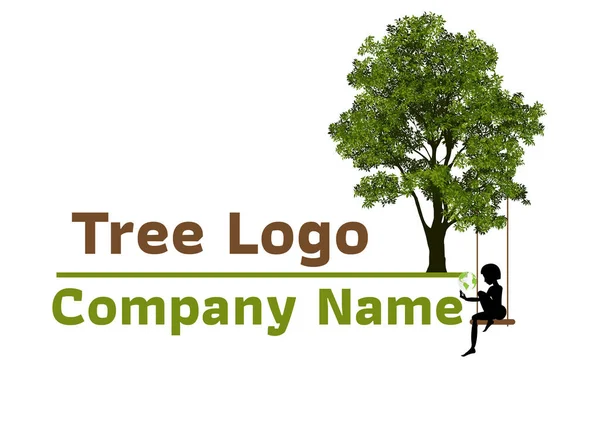 Strom Logo Abstraktní Design Vektor Eco Koncept Natural Product Logo — Stockový vektor