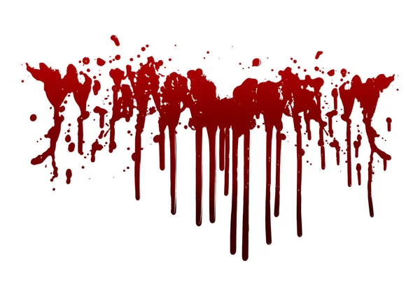 Collectie Verschillende Bloed Verf Splatters Halloween Concept Inkt Splatter Achtergrond — Stockvector