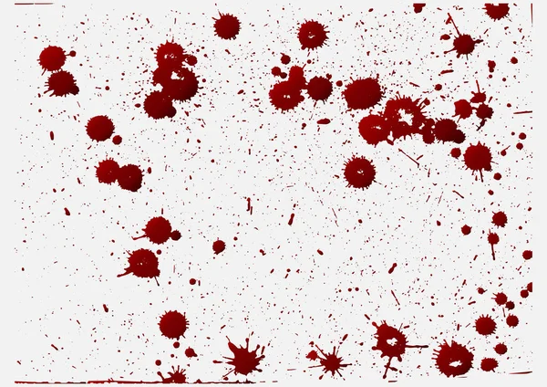 Collectie Verschillende Bloed Verf Splatters Halloween Concept Inkt Splatter Achtergrond — Stockvector