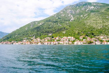 Perast sahil kasaba pitoresk Karadağ.
