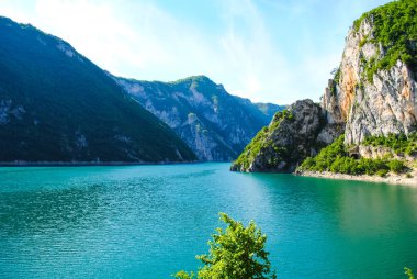 pitoresk Tara kanyonlar ana akım içine akan nehir