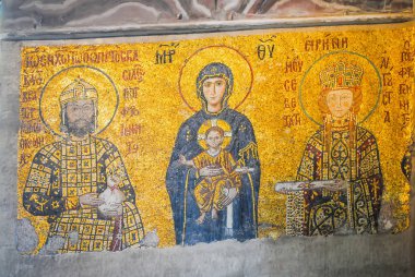 Türkiye, Istanbul - 08 Ocak 2013: Aya Sophia Mosque ziyaret Ortodoks hacılar